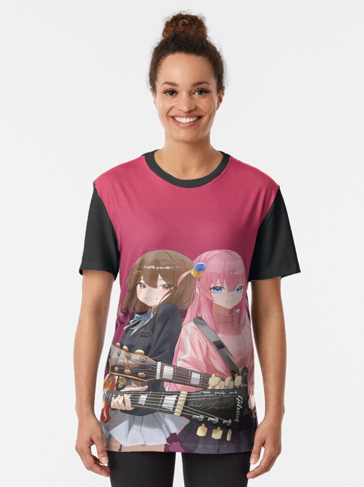 Aperçu 2 sur 5. T-shirt graphique avec l'œuvre Gotou Hitori - Bocchi le rocher créée et vendue par Theodorelmuller.