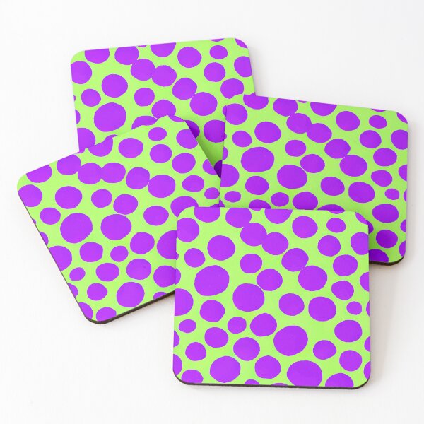 Item preview, Purple spots on lime green designed and sold by SophieClimaArt.