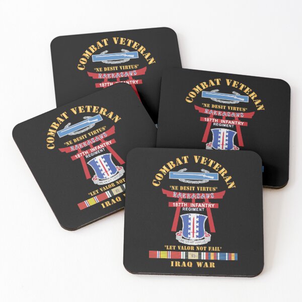Item preview, Army - Combat Veteran - 187th Infantry Regiment - Torii, Rakkasans, Let Valor Not Fail, English, Latin w CIB w IRAQ SVC X 300 designed and sold by Military Insignia Products.