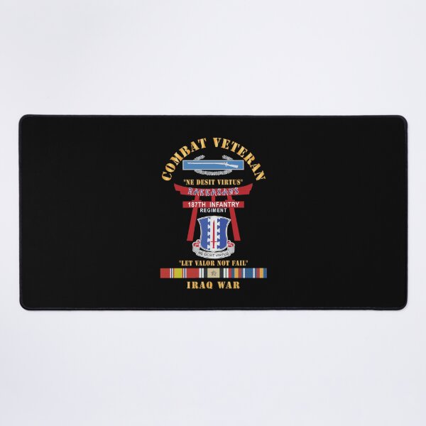 Item preview, Army - Combat Veteran - 187th Infantry Regiment - Torii, Rakkasans, Let Valor Not Fail, English, Latin w CIB w IRAQ SVC X 300 designed and sold by Military Insignia Products.
