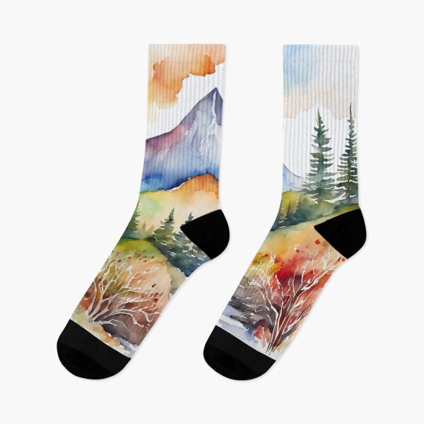 Item preview, Water painted mountain landscape designed and sold by twisted-dot.