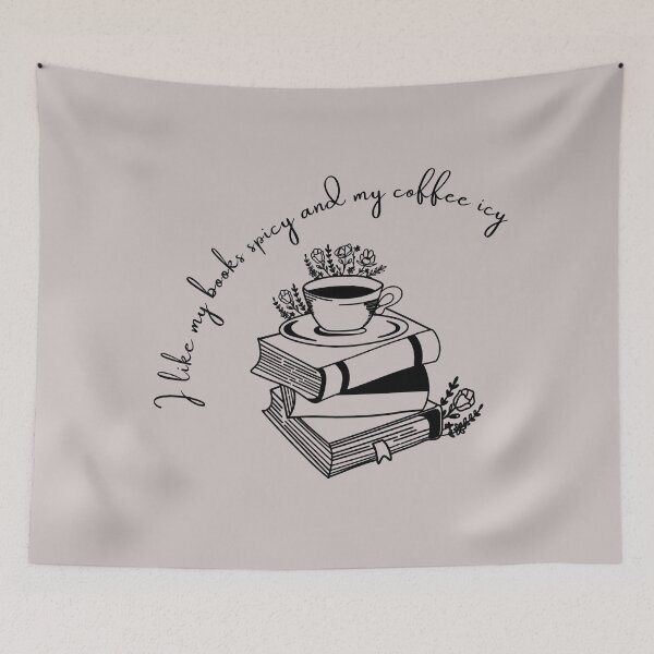 Item preview, I Like My Books Spicy and Coffee Icy - Book Stack designed and sold by CarleLS.