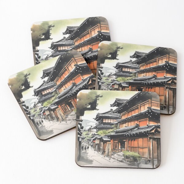 Artikelvorschau, Aquarell-Stadtskizze des alten Kyoto entworfen und verkauft von ailia-hikaru.
