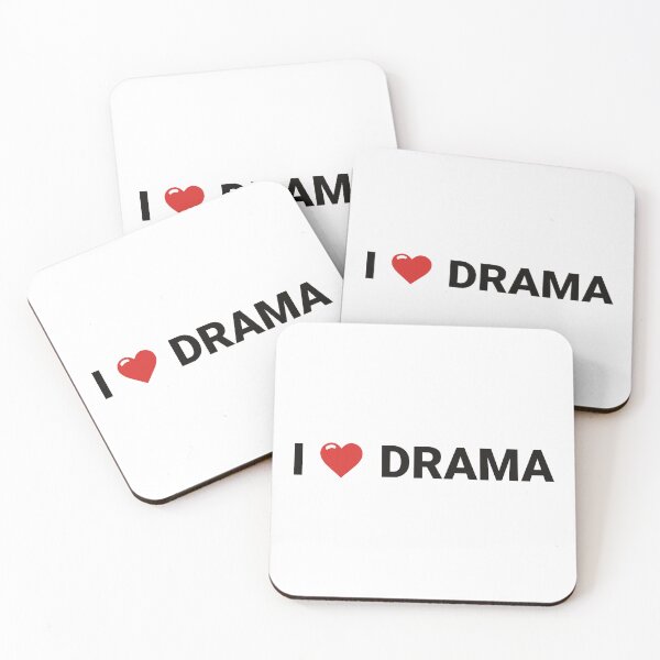 Item preview, I Love Drama Bold Heart Design in black font designed and sold by KikiValley.