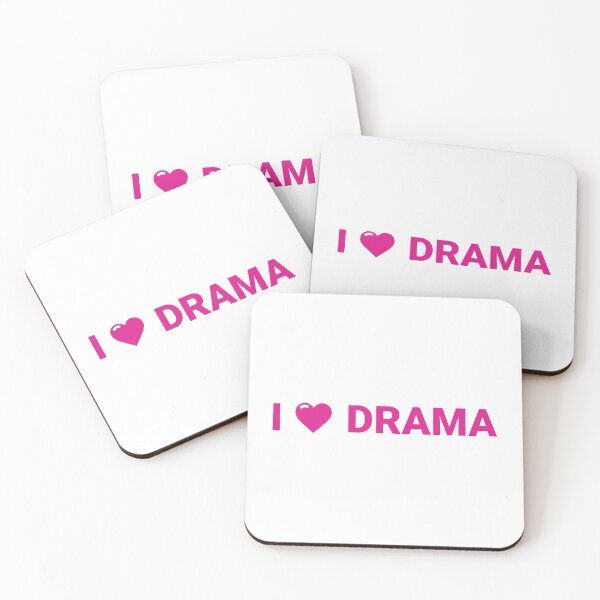 Item preview, I Love Drama Bold Heart Design in pink font designed and sold by KikiValley.