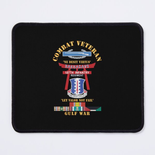 Item preview, Army - Combat Veteran - 187th Infantry Regiment - Torii, Rakkasans, Let Valor Not Fail, English, Latin w CIB w GULF SVC X 300 designed and sold by Military Insignia Products.