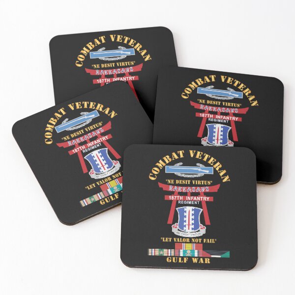 Item preview, Army - Combat Veteran - 187th Infantry Regiment - Torii, Rakkasans, Let Valor Not Fail, English, Latin w CIB w GULF SVC X 300 designed and sold by Military Insignia Products.