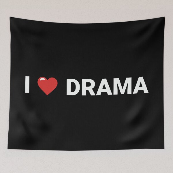 Item preview, I Love Drama Bold Heart Design in white font designed and sold by KikiValley.