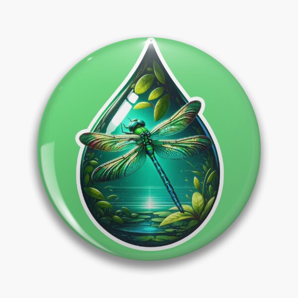 Item preview, Emerald Dragonfly in a Droplet designed and sold by Anechkau.