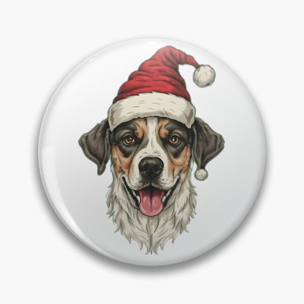 Item preview, Dog with Santa Claus Hat designed and sold by JustBadWords.