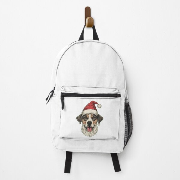 Item preview, Dog with Santa Claus Hat designed and sold by JustBadWords.