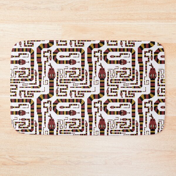 Item preview, Coral sneaky snake pixel pattern. White, Large designed and sold by SamohtCreates.