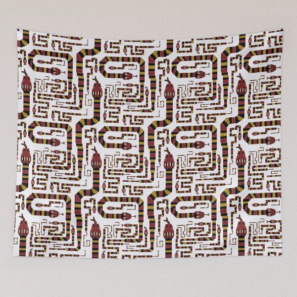 Item preview, Coral sneaky snake pixel pattern. White, Large designed and sold by SamohtCreates.
