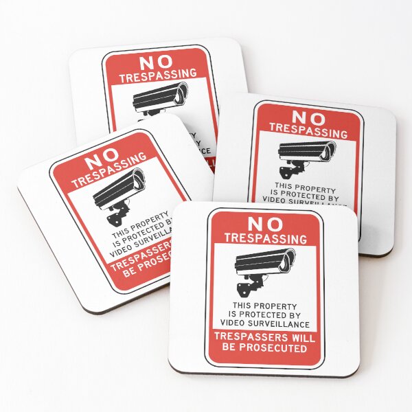 Item preview, Trespassers will be prosecuted, No trespassing, This property is protected by video surveillance designed and sold by safetysignprod.