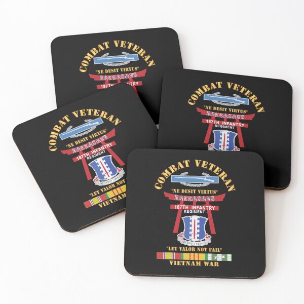 Item preview, Army - Combat Veteran - 187th Infantry Regiment - Torii, Rakkasans, Let Valor Not Fail, English, Latin w CIB w VN SVC X 300 designed and sold by Military Insignia Products.