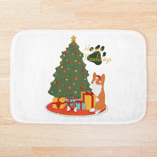 Aperçu de l'œuvre Happy pawlidays - corgi créée et vendue par Promotif-Design.