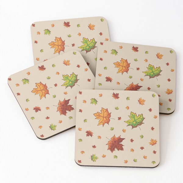 Item preview, Pixel Art Autumn Leaves Pattern designed and sold by CorvusNyx.