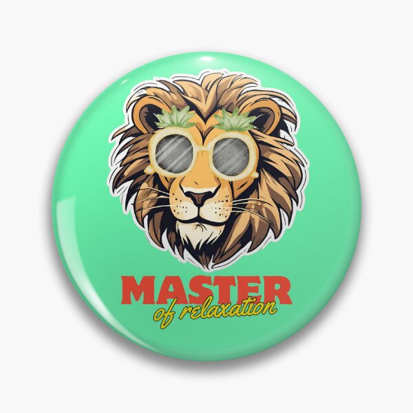 Item preview, Lion with sunglasses (master of relaxation) designed and sold by ViaNature.