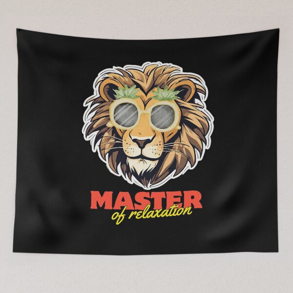 Item preview, Lion with sunglasses (master of relaxation) designed and sold by ViaNature.