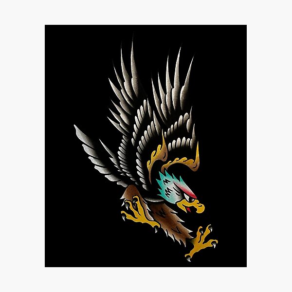 Vintage Art Tattoo Flash Sheet Official Tattoo Brand 1989 #2-C Eagles | eBay