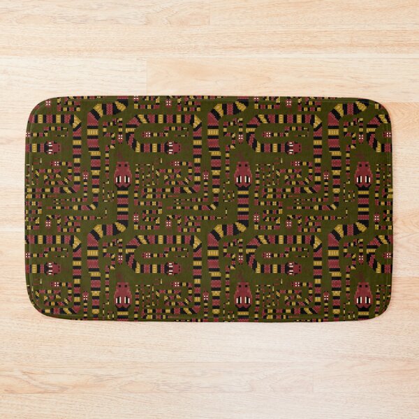 Item preview, Coral sneaky snake pixel pattern. Forest, Large designed and sold by SamohtCreates.