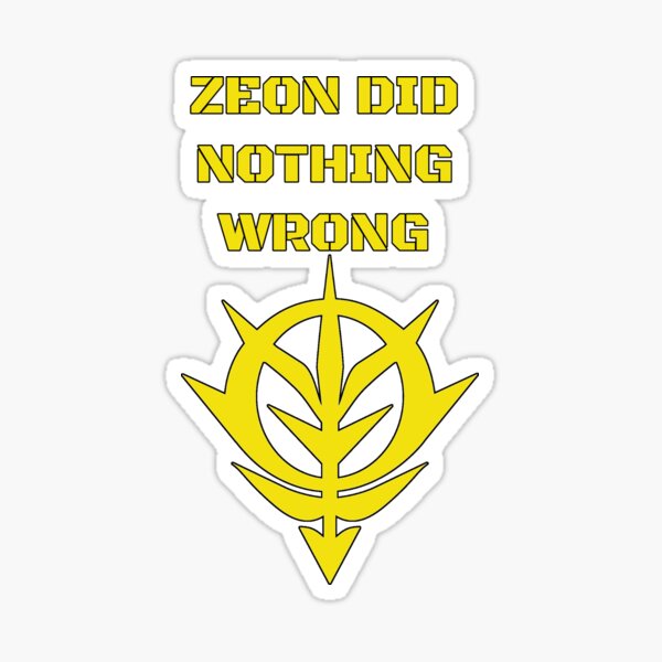 Mobile Suit Gundam / Principality of Zeon Emblem Sticker / GOLD / embossed