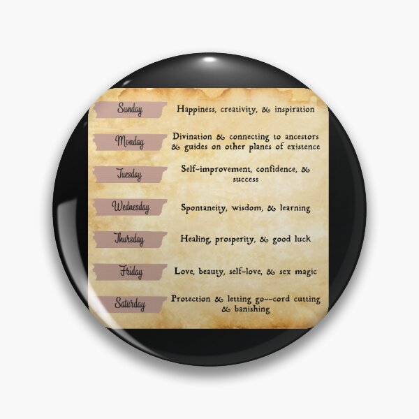 Item preview, Magical Days of the Week for Witchcraft designed and sold by StrangeBootique.