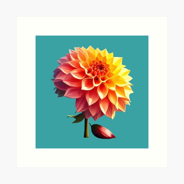 Item preview, Orange Dahlia designed and sold by PolygonXYZ.