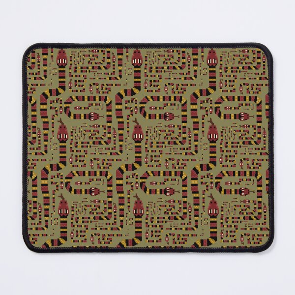 Item preview, Coral sneaky snake pixel pattern. Olive, Small designed and sold by SamohtCreates.