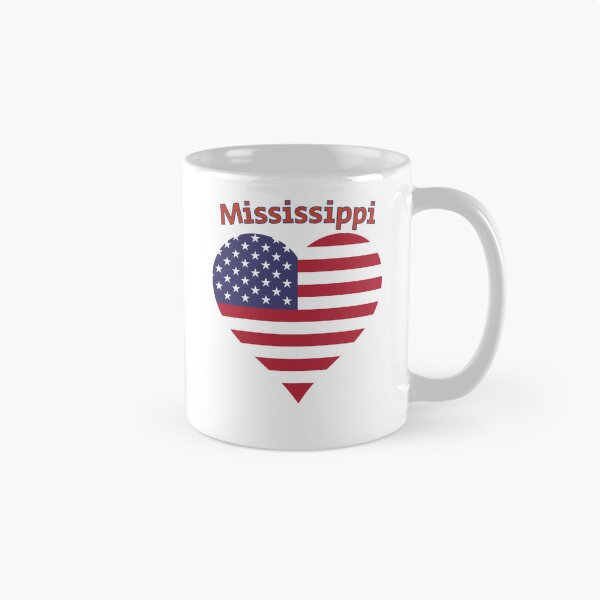 Item preview, Mississippi American Flag Heart designed and sold by Queen1120.