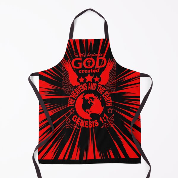 Item preview, Genesis 1:1  In the beginning God created the heavens and the earth | bible verse | scripture verse red design  designed and sold by ZechJohnRB.
