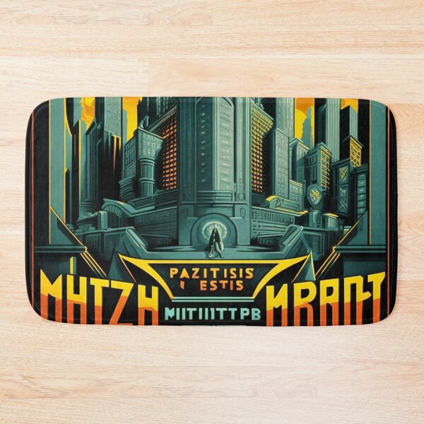 Item preview, Metropolis City Futuristic Cinema Cinema Light Games Film gray black yellow green orange designed and sold by G-M-Designs.