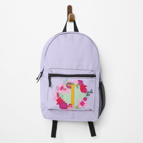 Item preview, Floral Monogram Letter I, Initial, Yellow Lettering designed and sold by bunniyababa.