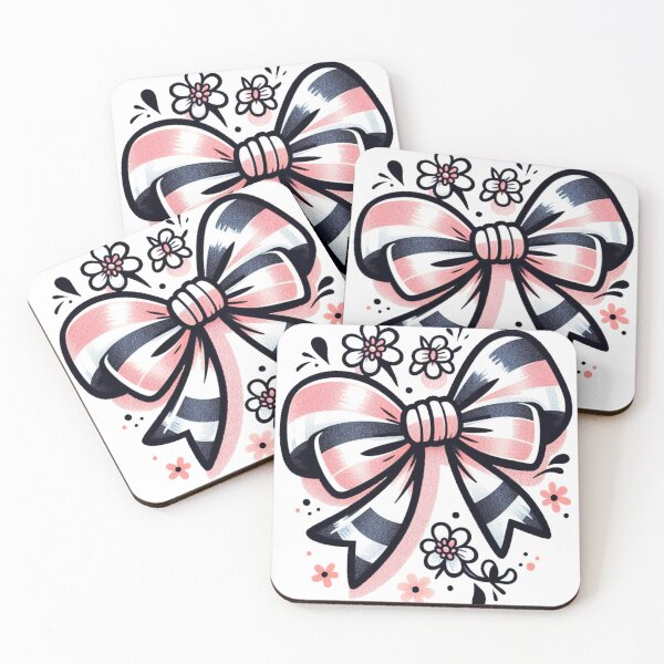 Item preview, Pink and Black Bow Graphic Art Illustration designed and sold by Star-Fragment.
