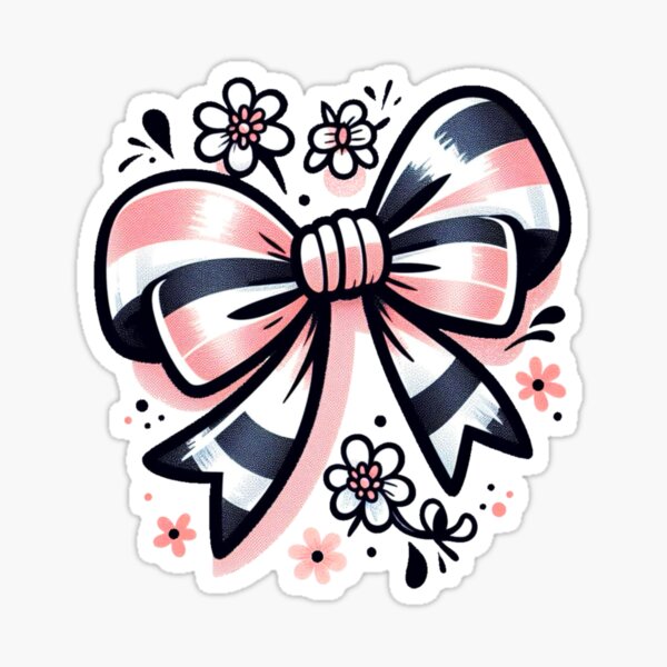 Adorable Pink Bows Sticker for Sale by WeArePear