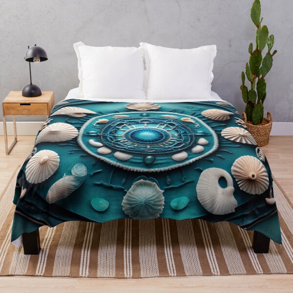 Item preview, Ocean Bliss Mandala Tranquil Seashell Waves designed and sold by SpiritualManda.