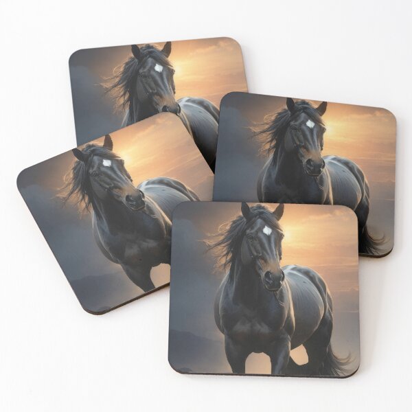 Item preview, Black horse on the desert, wallpaper designed and sold by Damian Sobczyk.