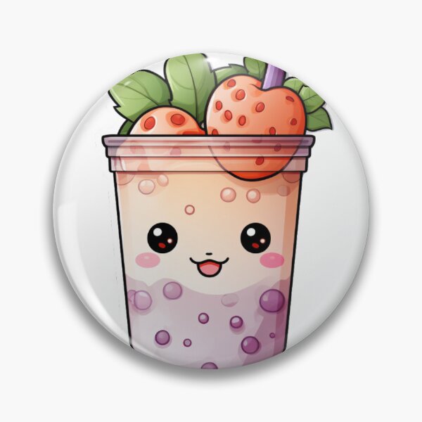 Item preview, Kawaii Style Adorable Strawberry Bubble Tea  designed and sold by BestiePrintsUSA.
