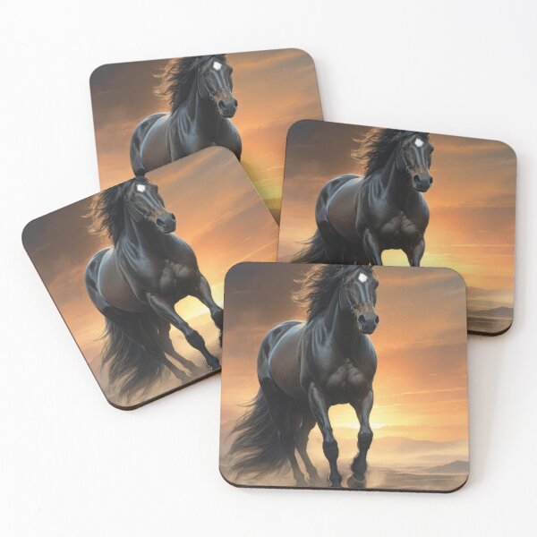 Item preview, Black horse on the desert wallpaper designed and sold by Damian Sobczyk.