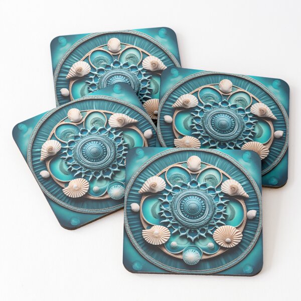 Item preview, Tranquil Seashell Mandala Art designed and sold by SpiritualManda.