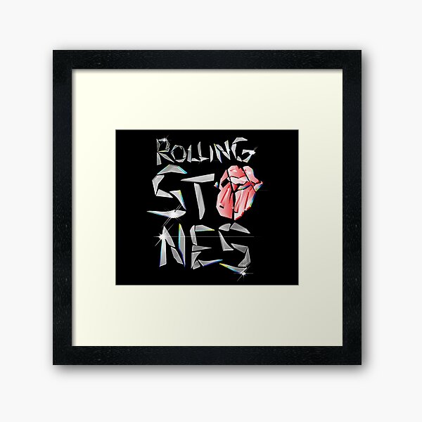 Official The Rolling Stones Glass Logo Framed Art Print