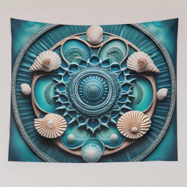 Item preview, Tranquil Seashell Mandala Art designed and sold by SpiritualManda.
