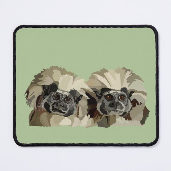 Item preview, C is for Cottontop Tamarin,Cottontop Tamarin Artwork – Adorable Primate Illustration and Wildlife Design designed and sold by PrettylittlepastelUk.