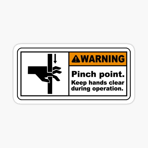 Item preview, Pinch point. Keep hands clear during operation - Warning Sign designed and sold by safetysignprod.