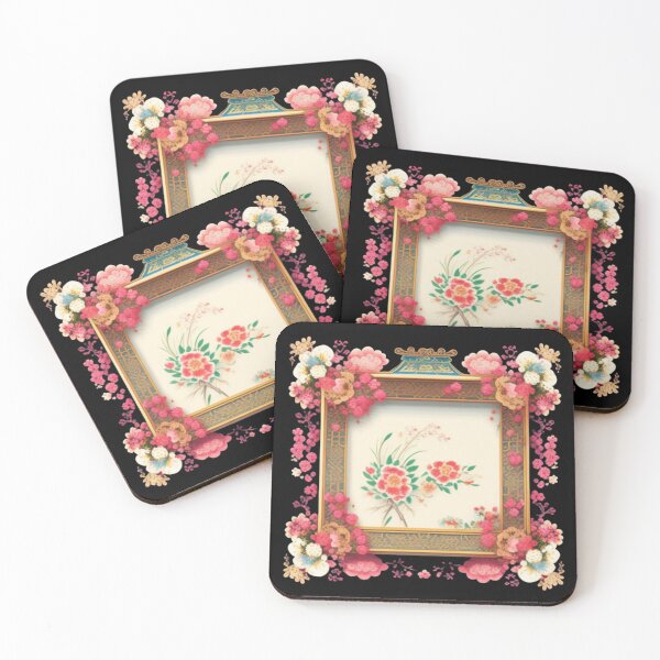 Item preview, Antique Chinese floral frame  designed and sold by Roxburylane.