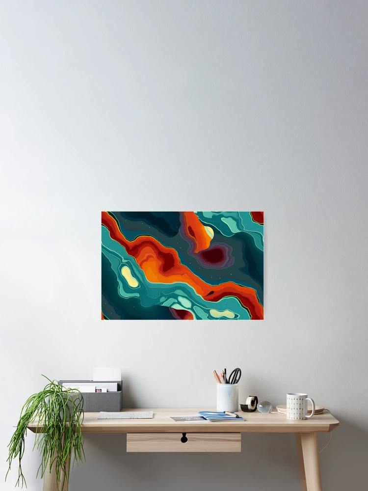 Thumbnail 2 of 3, Poster, Geode Style Pattern designed and sold by SideSignal.