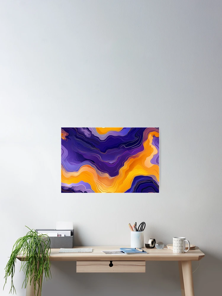 Thumbnail 2 of 3, Poster, Geode Style Pattern designed and sold by SideSignal.