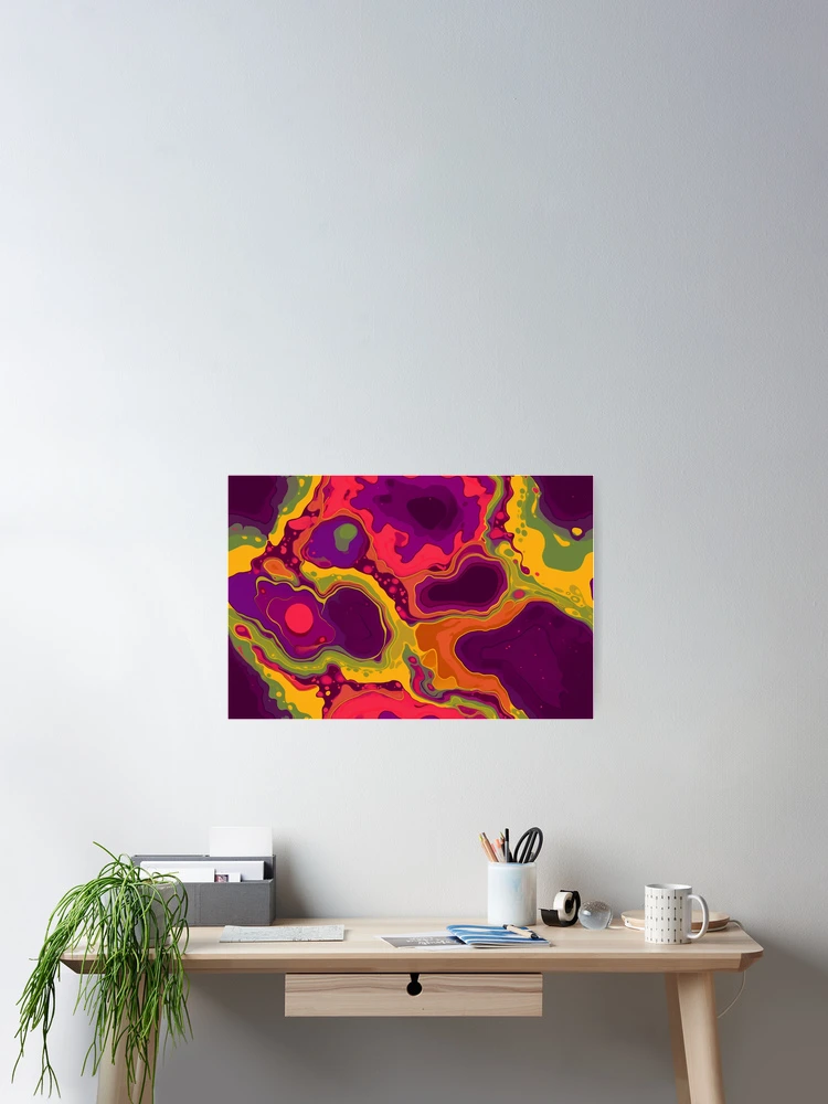 Thumbnail 2 of 3, Poster, Geode Style Pattern designed and sold by SideSignal.