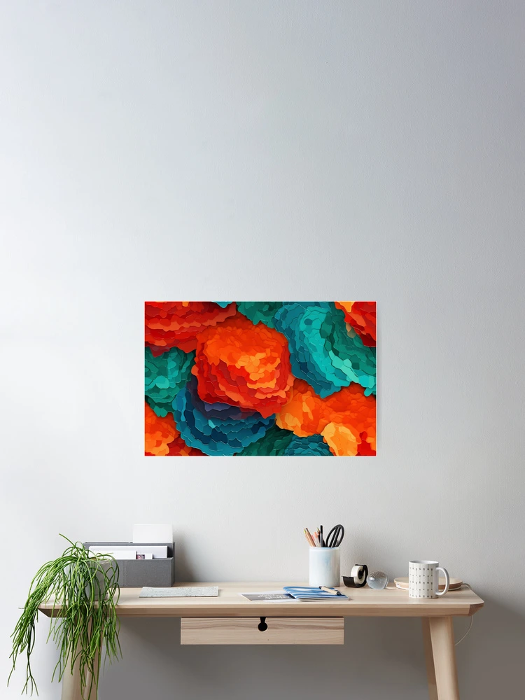 Thumbnail 2 of 3, Poster, Geode Style Pattern designed and sold by SideSignal.