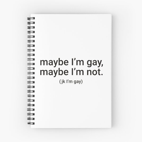 Item preview, "maybe I'm gay, maybe I'm not. (jk I'm gay)" Humorous Pride Identity Design designed and sold by KikiValley.